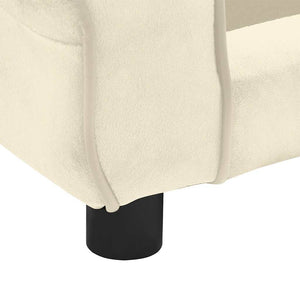vidaXL Dog Sofa Cream 72x45x30 cm Plush