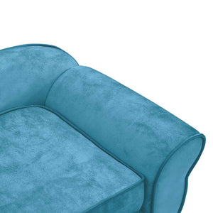 vidaXL Dog Sofa Turquoise 72x45x30 cm Plush