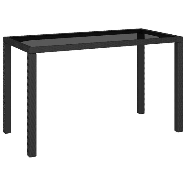 vidaXL 6-Seater Garden Dining Set with Cushions Poly Rattan Black