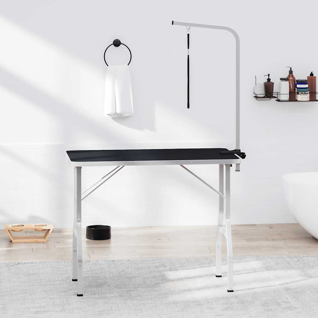 vidaXL Adjustable Dog Grooming Table with 1 Loop