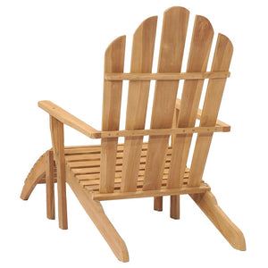 Adirondack-Stuhl mit Fußteil Massivholz Teak