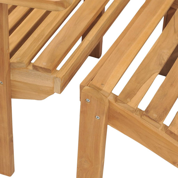 Adirondack-Stuhl mit Fußteil Massivholz Teak