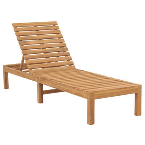 vidaXL Solid Teak Sun Lounger