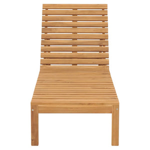vidaXL Solid Teak Sun Lounger