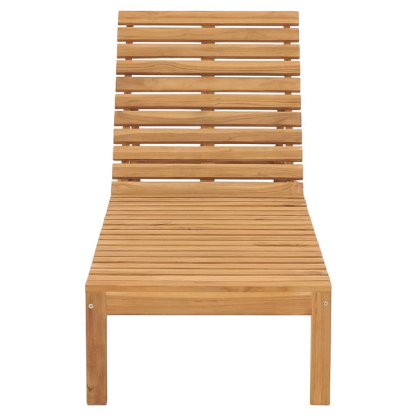 vidaXL Solid Teak Sun Lounger