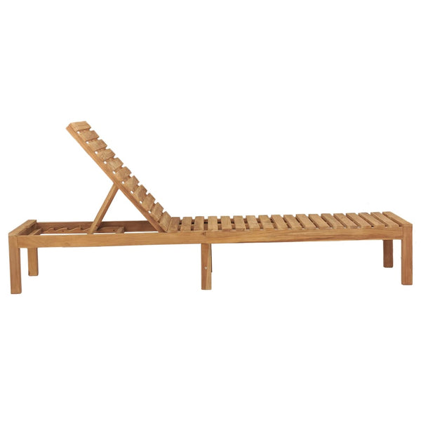 vidaXL Solid Teak Sun Lounger