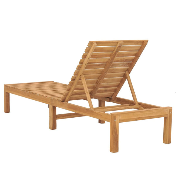 vidaXL Solid Teak Sun Lounger