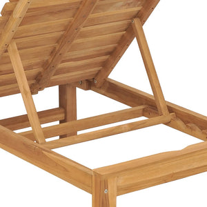 vidaXL Solid Teak Sun Lounger