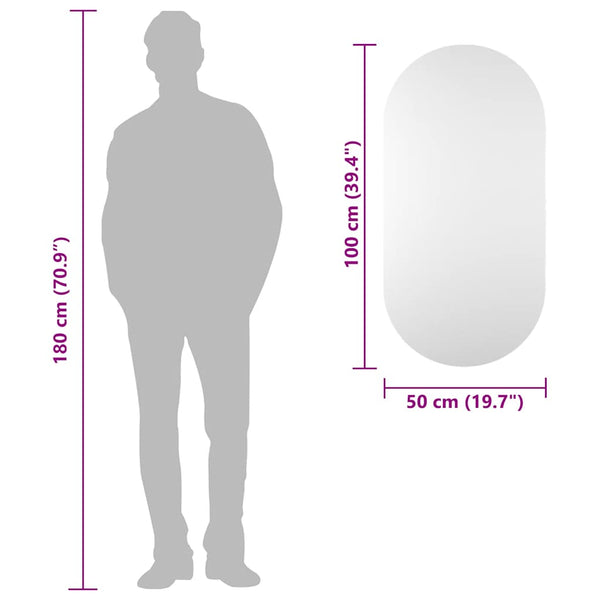 vidaXL Mirror 100x50 cm Glass