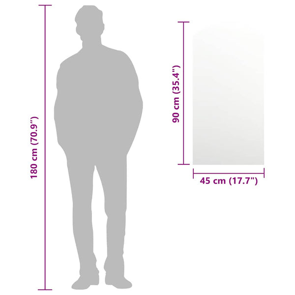 vidaXL Mirror 90x45 cm Glass