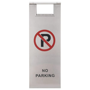 vidaXL Foldable Parking Sign Stainless Steel
