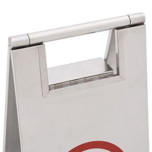 vidaXL Foldable Parking Sign Stainless Steel