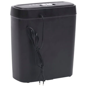 vidaXL 6-Sheet Strip-Cut Shredder Black