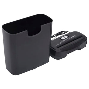 vidaXL 6-Sheet Strip-Cut Shredder Black
