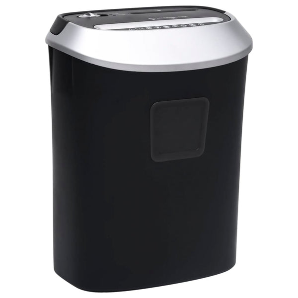 vidaXL Paper Shredder 10 Sheets Cross Cut Black