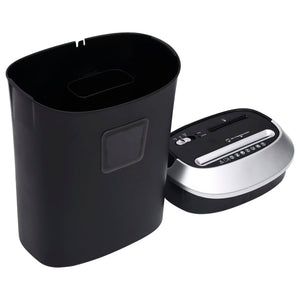 vidaXL Paper Shredder 10 Sheets Cross Cut Black