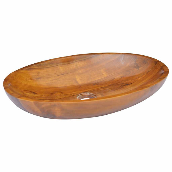 vidaXL Wash Basin Solid Teak Wood 60x40x10 cm