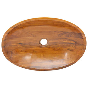 vidaXL Wash Basin Solid Teak Wood 60x40x10 cm