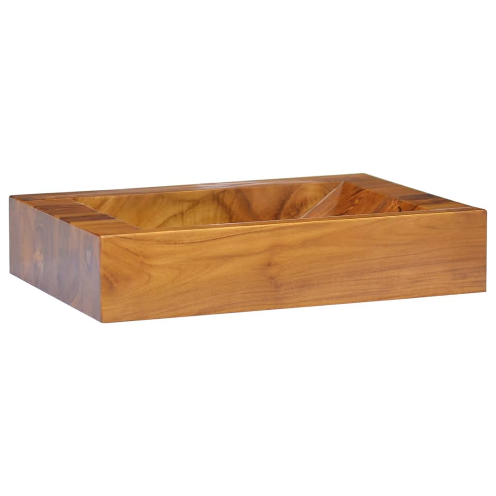 vidaXL Teak Solid Wood Wash Basin 50x35x10 cm