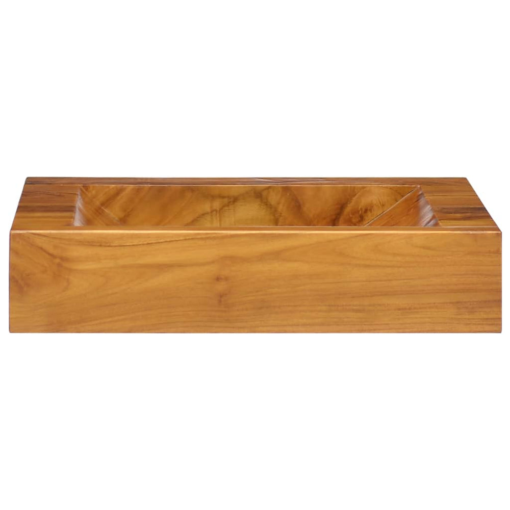 vidaXL Teak Solid Wood Wash Basin 50x35x10 cm