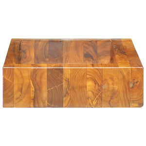 vidaXL Teak Solid Wood Wash Basin 50x35x10 cm
