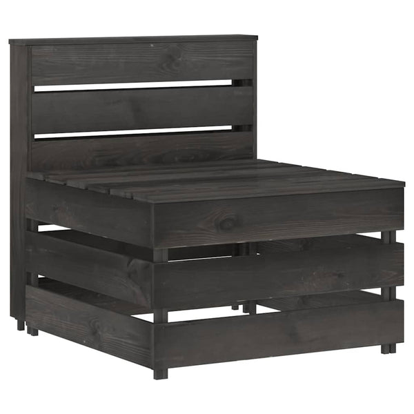 vidaXL Pallet Garden Center Sofa Grey Impregnated Pine Wood