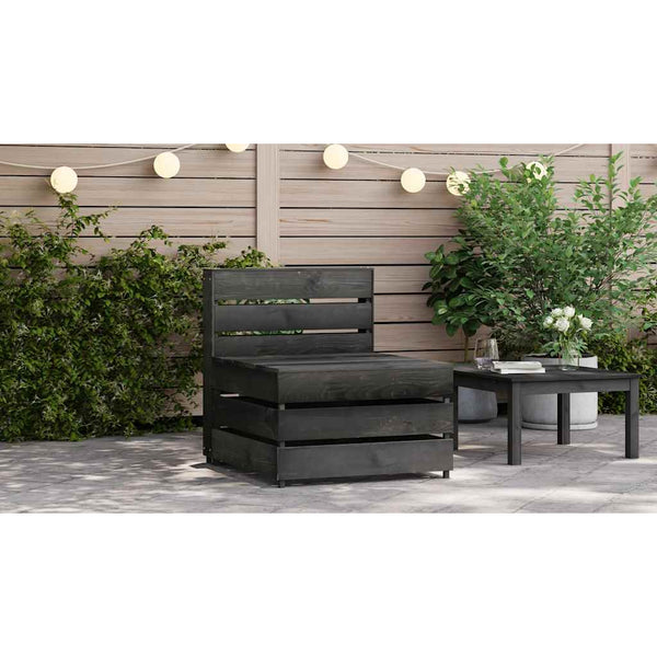 vidaXL Pallet Garden Center Sofa Grey Impregnated Pine Wood