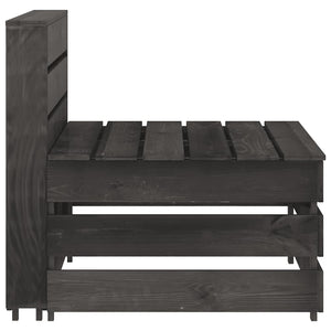 vidaXL Pallet Garden Center Sofa Grey Impregnated Pine Wood