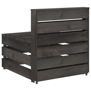 vidaXL Pallet Garden Center Sofa Grey Impregnated Pine Wood