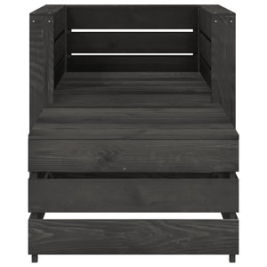 vidaXL 2-Piece Pallet Garden Lounge Set Impregnated Pine Wood Grey