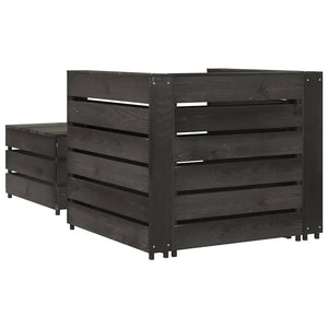 vidaXL 2-Piece Pallet Garden Lounge Set Impregnated Pine Wood Grey