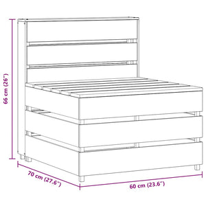 vidaXL Impregnated Pine Wood Pallet Garden Center Sofa