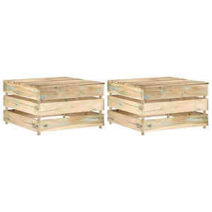 vidaXL Garden Pallet Tables 2 pcs. Impregnated Pinewood