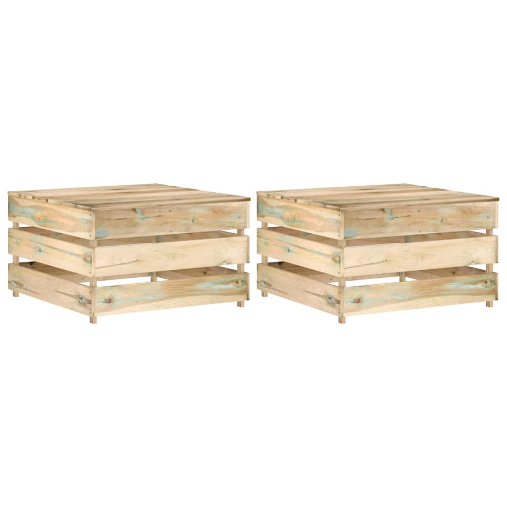 vidaXL Garden Pallet Tables 2 pcs. Impregnated Pinewood
