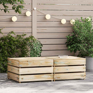 vidaXL Garden Pallet Tables 2 pcs. Impregnated Pinewood