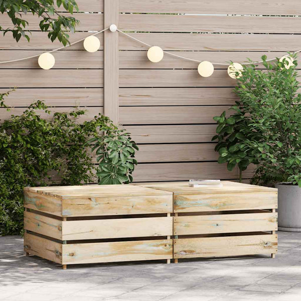 vidaXL Garden Pallet Tables 2 pcs. Impregnated Pinewood
