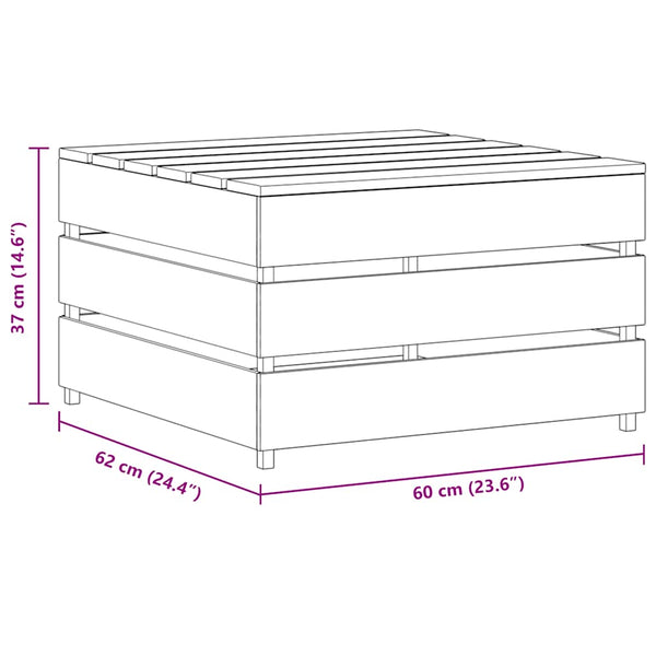vidaXL Garden Pallet Tables 2 pcs. Impregnated Pinewood