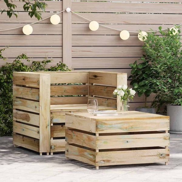 vidaXL 2-Piece Pallet Garden Lounge Set Impregnated Pinewood