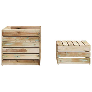 vidaXL 2-Piece Pallet Garden Lounge Set Impregnated Pinewood