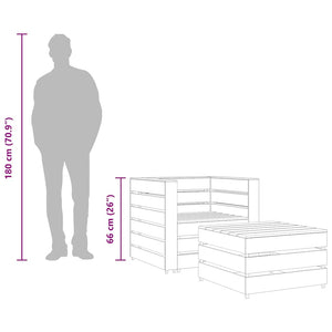 vidaXL 2-Piece Pallet Garden Lounge Set Impregnated Pinewood