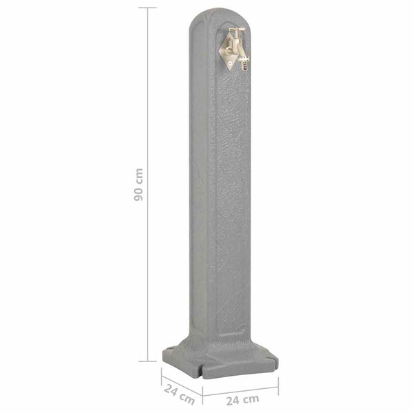 vidaXL Water Fountain Light Grey Stone Look