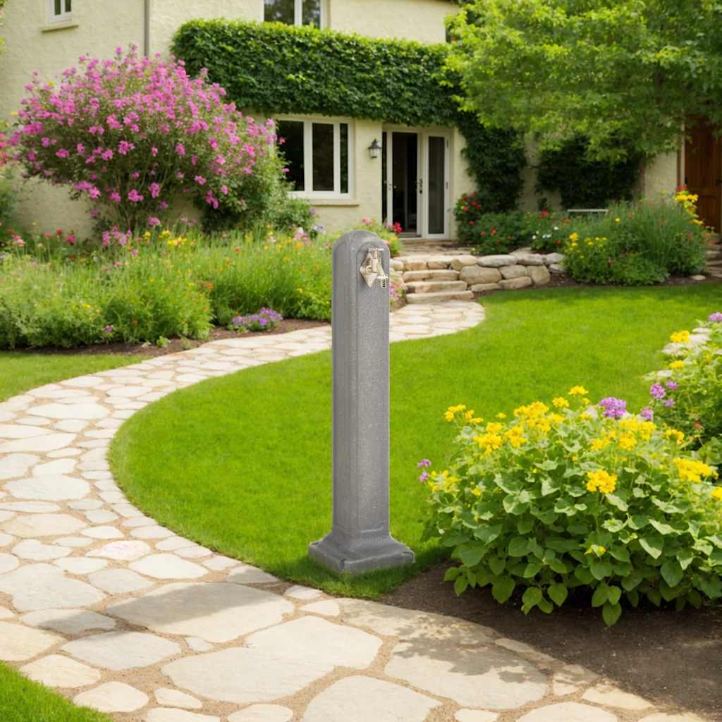 vidaXL Water Fountain Light Grey Stone Look