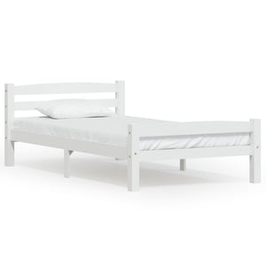 vidaXL Solid Wood Bed White Pine 100x200 cm