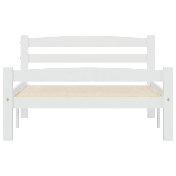 vidaXL Solid Wood Bed White Pine 100x200 cm