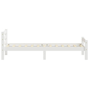 vidaXL Solid Wood Bed White Pine 100x200 cm