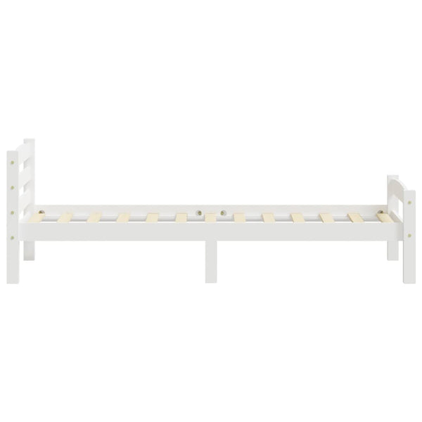 vidaXL Solid Wood Bed White Pine 100x200 cm