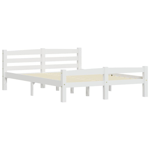 vidaXL Solid Wood Bed White Pine 120x200 cm