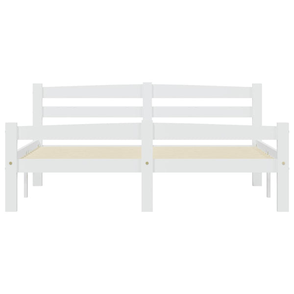 vidaXL Solid Wood Bed White Pine 120x200 cm