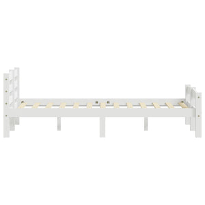 vidaXL Solid Wood Bed White Pine 120x200 cm