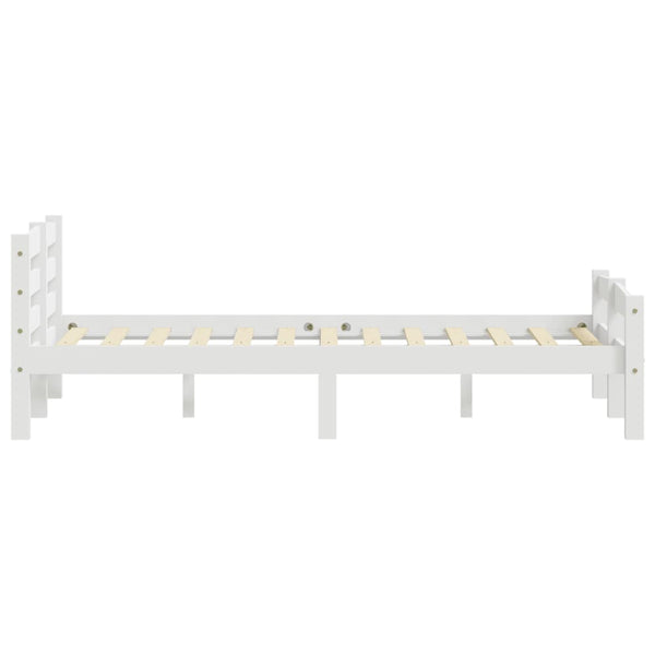 vidaXL Solid Wood Bed White Pine 120x200 cm